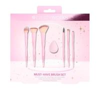 Brushworks Must-Have Brush Set - Essential Makeup Brush & Sponge Kit for Flawless Face & Eye Application, Ultra-Soft Vegan Friendly Tools Suitable for Liquid, Cream & Powder Products