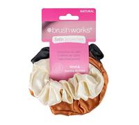 Brushworks Nude Satin Scrunchies