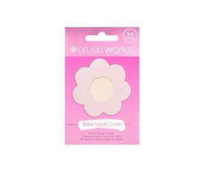 Brushworks Nude Satin Nipple Covers - 4 Pairs