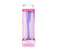 Brushworks Precision Eyebrow Razor, Set of 3, Purple, Unisex-Adults