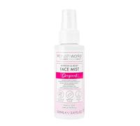 Brushworks Refresh & Reset Face Mist 100ml - Ultra-Fine Hydrating & Glow-Boosting Facial Spray with Hyaluronic Acid & Lactic Acid, Vegan & Cruelty-Free