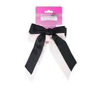 brushworks Satin Hair Bow Duo Black & White 2 pcs
