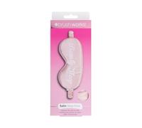 Brushworks Satin Sleep Mask (Pink, One Size) - Soft, Comfortable Eye Mask for Travel, Relaxation & Nighttime Rest, Breathable Eye Cover with Elastic Strap