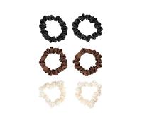 Brushworks Skinny Satin Scrunchies x6