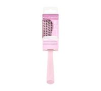 Brushworks Slick Back Bristle Hair Brush - Firm Nylon Bristle Styling Brush for Smooth, Sleek Ponytails, Buns & Updos - Curved Design to Tame Flyaways, Made from 95% Recycled Materials