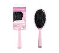 Brushworks Smoothing Mixed Bristle Hair Brush - Dual Nylon Pins & Bristles for Detangling & Shine - Scalp Massage, Sleek Styling, Made from 60% Recycled Materials
