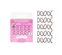 Brushworks Spiral Bobby Pins 5 Pack - Durable Twist Hair Pins for Secure Buns & Updos, Strong Hold, Lightweight & Comfortable, Thick & Long Hair