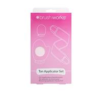 Brushworks Tan Applicator Set - 3 Piece Self Tan Kit with Back Applicator, Tanning Mitt & Face Mitt | Streak-Free, Reusable, Vegan & Cruelty-Free