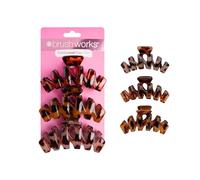 brushworks Tortoiseshell Claw Clips 3 pcs
