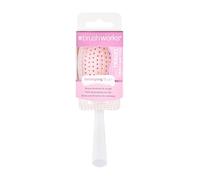 Brushworks Travel Detangling Hair Brush - Compact On-the-Go Detangler with Flexible Nylon Pins, Lightweight Brush Made from 65% Recycled Materials