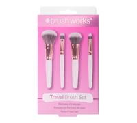 Brushworks White & Gold Travel Makeup Brush Set