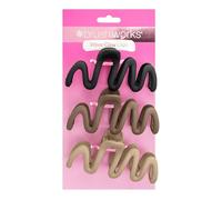 Brushworks Wave Claw Clips - 3 Pack