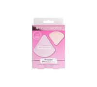Brushworks Women's Triangular Pillow Puff Duo in Pink Brushworks Pink