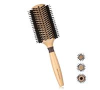 BRUSHZOO Round Brush, Boar Bristle Round Brush for Blow Drying, Add Shine/Volume, Hair Bursh with 100% pure Boar Bristle and Nylon Pins for Styling Curling and Straightening (2.5 Inch)