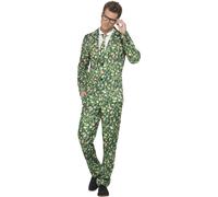 Smiffys Brussel Sprout Suit, Green with Jacket, Trousers & Tie, Stand Out Suits Fancy Dress, Xmas Dress Up Costumes Halloween