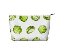 Brussel Sprouts, Cosmetic Bag Corduroy Makeup Bag Portable Travel Toiletry Bag