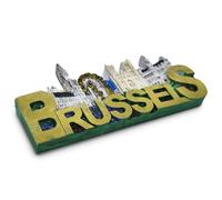 Brussels 3D Fridge Magnet with Grand Place (UNESCO), Town Hall, St. Michael’s Cathedral & Manneken Pis - Travel Souvenir Gift, 11 × 6 × 1.6 cm