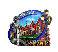 Brussels Belgium 3D Fridge Magnet Souvenir Gift,Resin Handmade Brussels Refrigerator Magnet Home & Kitchen Decoration Collection
