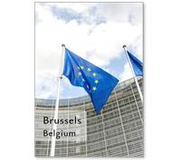 Brussels, BELGIUM European Commission Headquarters Building in Brussels, Belgium, Europe, Fridge Magnet