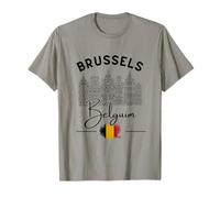 Brussels Belgium Grand-Place Grote Markt Belgian Flag T-Shirt