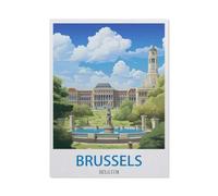 Brussels Belgium,Jigsaw Puzzles for Adults 1500 Piece, Classic Puzzle Teens Boys Girls Puzzles Sturdy Tight Fitting Pieces,Letters On Back for Ideal Challenging and Gift-CO401-57x87cm