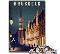 Brussels Belgium Travel Jigsaws 1000 Pieces for Adults, Toys Educational Games Stress Relieving Secret Santa Gifts for And Age 14 1000pcs(50x75cm)