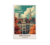 Brussels BelgiumWaterproof Posters Wall Art Posters Waterproof Home Printing Moisture-proof Easy to Install And Fade ResistantUnframe-style24x36inch(60x90cm)