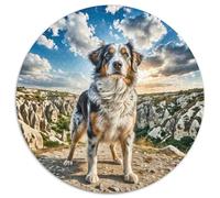 Brussels Griffon 1000 Piece Jigsaw Puzzles Circular Jigsaw Stress Reliever Family Game Unique Challenge Game for Travel Gifts,Present 1000pcs (67.5x67.5cm)