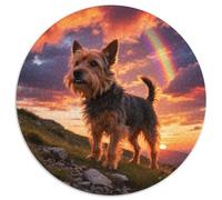 Brussels Griffon 1000 Pieces Jigsaws Pet Dog Round Puzzles for Adults And Kids Colorful Unique Challenge Games Scene Creative 1000pcs (67.5x67.5cm)