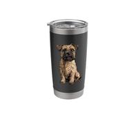 Brussels Griffon Dog Illustration Stainless Steel Insulated Tumbler