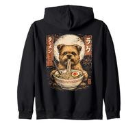 Brussels Griffon Ramen Ukiyo-e Japanese Art Dog Lover Zip Hoodie