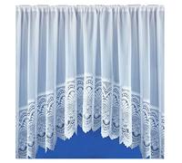 Brussels Jardiniere net curtain White Ready to Hang.(150x72(375x183cm))
