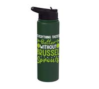 Brussels Sprout Vegetarian Brussel Sprouts Lover Stainless Steel Insulated Water Bottle