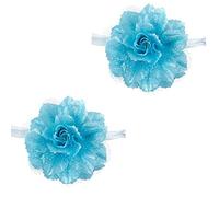 Brussels08 1 Pair Flower Window Curtain Tieback Holder Curtain Drapery Holdback Window Curtain Decorative Buckle Holder Drape Panel Sheer Curtain Holder Strap Blue