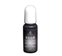 Brussels08 1Pc 10ml UV Resin Epoxy Luminous Pigment Dye Glow in The Dark Color Liquid Pigment for DIY Crafts Art Jewelry Making Silver Black