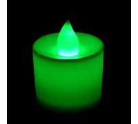 Brussels08 1Pc Flameless Flickering LED Tea Light Candles Battery Operated Tealight Electric Flameless Candles Night Light Candle for Party, Wedding, Birthday, Gifts and Home Decoration Green