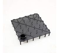 Brussels08 1Pc Square Aquarium Fish Tank Under Gravel Bottom Filtration Plate Board Filter Decorative Under Gravel Enhancer System Drain Rack #04 Black with Nozzle