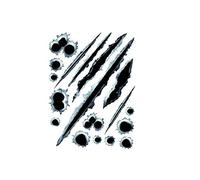 Brussels08 3D Car Styling Creative Bullet Hole Print Car Sticker Auto Body Window Waterproof Reflective Fake Bullet Holes Decal Stickers Bumper Sticker for Themed Party Decor 3#