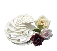 Brussels08 6 Pcs Creative Cake Sugarcraft Rose Flower Modelling Mould Cookie Cutter Mold Gum Paste Fondant Cutters for Cupcake Cake Topper Decorating Wedding Party Baking Tools M