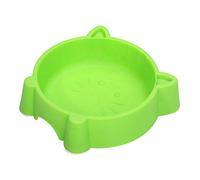 Brussels08 Cartoon Cat Face Design Pet Puppy Food Water Eating Bowls Dog Cat Kitten Food Water Feeder Portable Pet Feeder Dish Cup Feeding Station Tray for Small Medium Pet Green