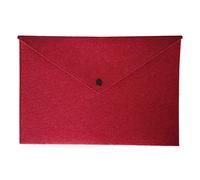 Brussels08 Felt Envelope File Folder A4 Size File Pocket Document Bag Holder File Jacket Project Document Letter Organizer with Snap Button Closure Filing Paper Organizer Red