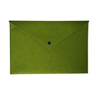 Brussels08 Felt Envelope File Folder A4 Size File Pocket Document Bag Holder File Jacket Project Document Letter Organizer with Snap Button Closure Filing Paper Organizer Green