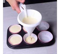 Brussels08 Hand-held Chocolate Icing Cream Funnel Cup Plastic Chocolate Batter Dispenser Pancake Batter Dispenser Funnel for Pancake Maker Helper Home Kitchen DIY Baking Random