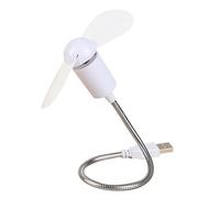 Brussels08 Portable Flexible Gooseneck USB Cooling Fan Mini USB Powered Cooler Travel Handheld Fan for Laptop Computer Power Bank White