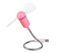 Brussels08 Portable Flexible Gooseneck USB Cooling Fan Mini USB Powered Cooler Travel Handheld Fan for Laptop Computer Power Bank Pink