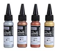 Brustro Acrylic Metallic Calligraphy Ink Set of 4 x 20ml