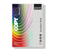 BRUSTRO Copytinta Coloured Craft Paper A4 Size 80 GSM Grey Shade, 30 Sheets Pack. Double Side Coloured for Office Printing, Art and Craft.