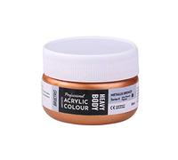 BRUSTRO Professional Artist Acrylic Paint 50ml Metallic Bronze (SR 4) Ideal for Canvas, Impasto and Textured Painting Techniques, Dimensional Effects, Retains Brush Strokes