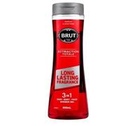 Brut Attraction 3-in-1 Hair, Body & Face Shower Gel 600ml