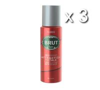 BRUT ATTRACTION DEODORANT BODY SPRAY 200ML 3 OR 6 PACK